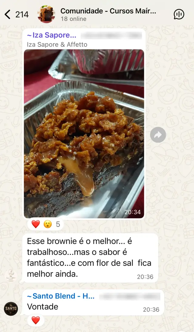 Print da comunidade no WhatsApp
