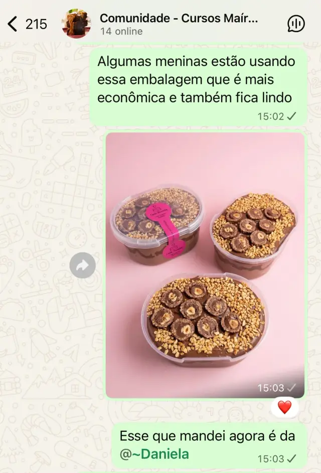 Print da comunidade no WhatsApp