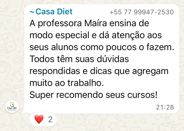 Depoimento de aluna