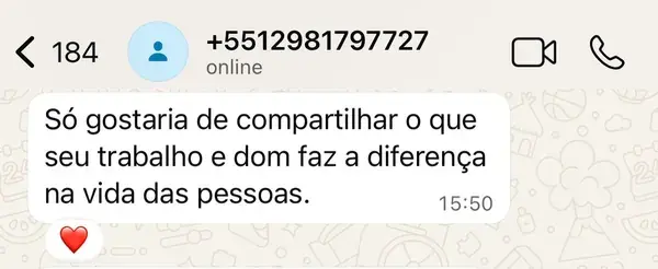 Depoimento de aluna
